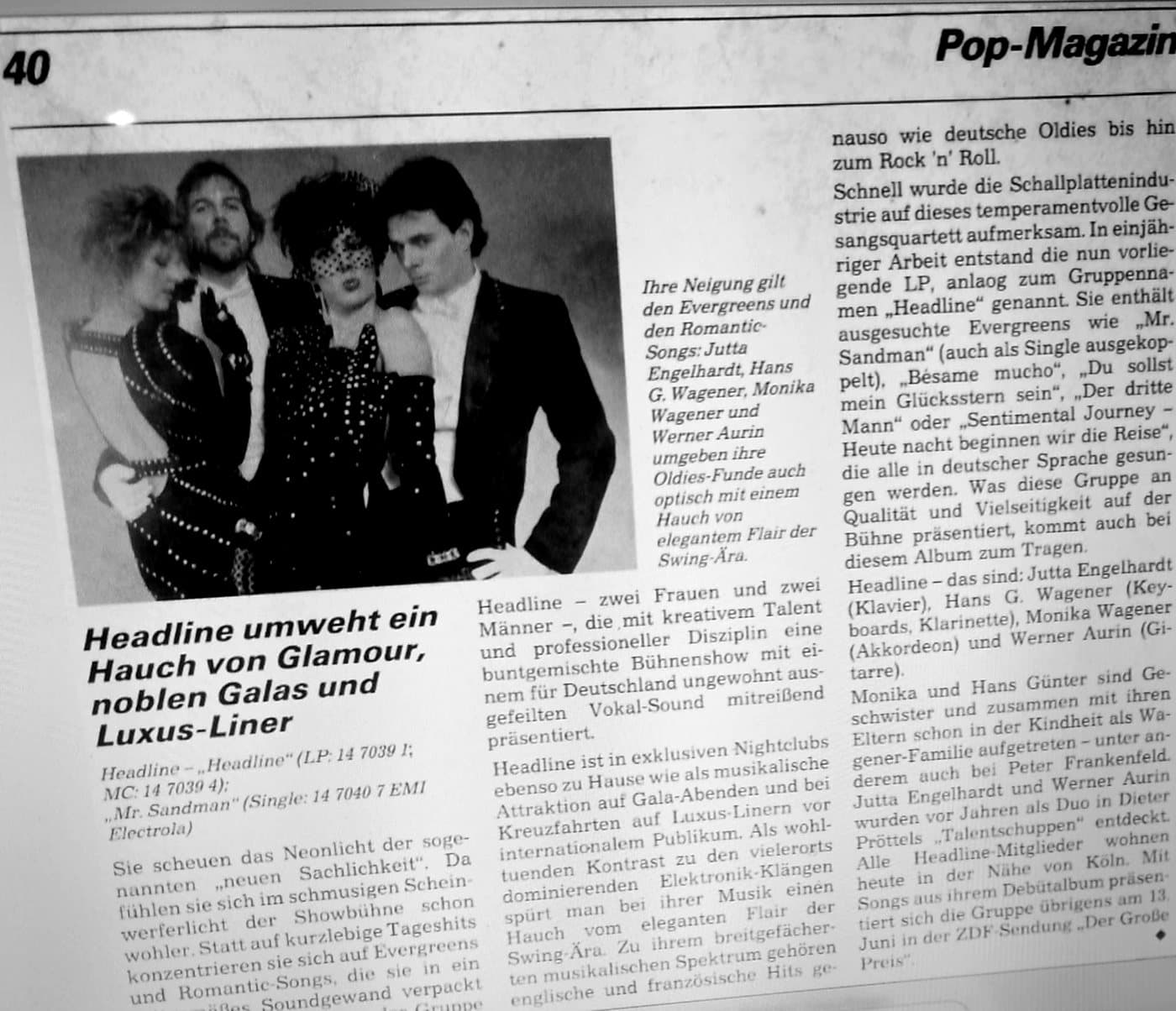 Headline im Pop-Magazin